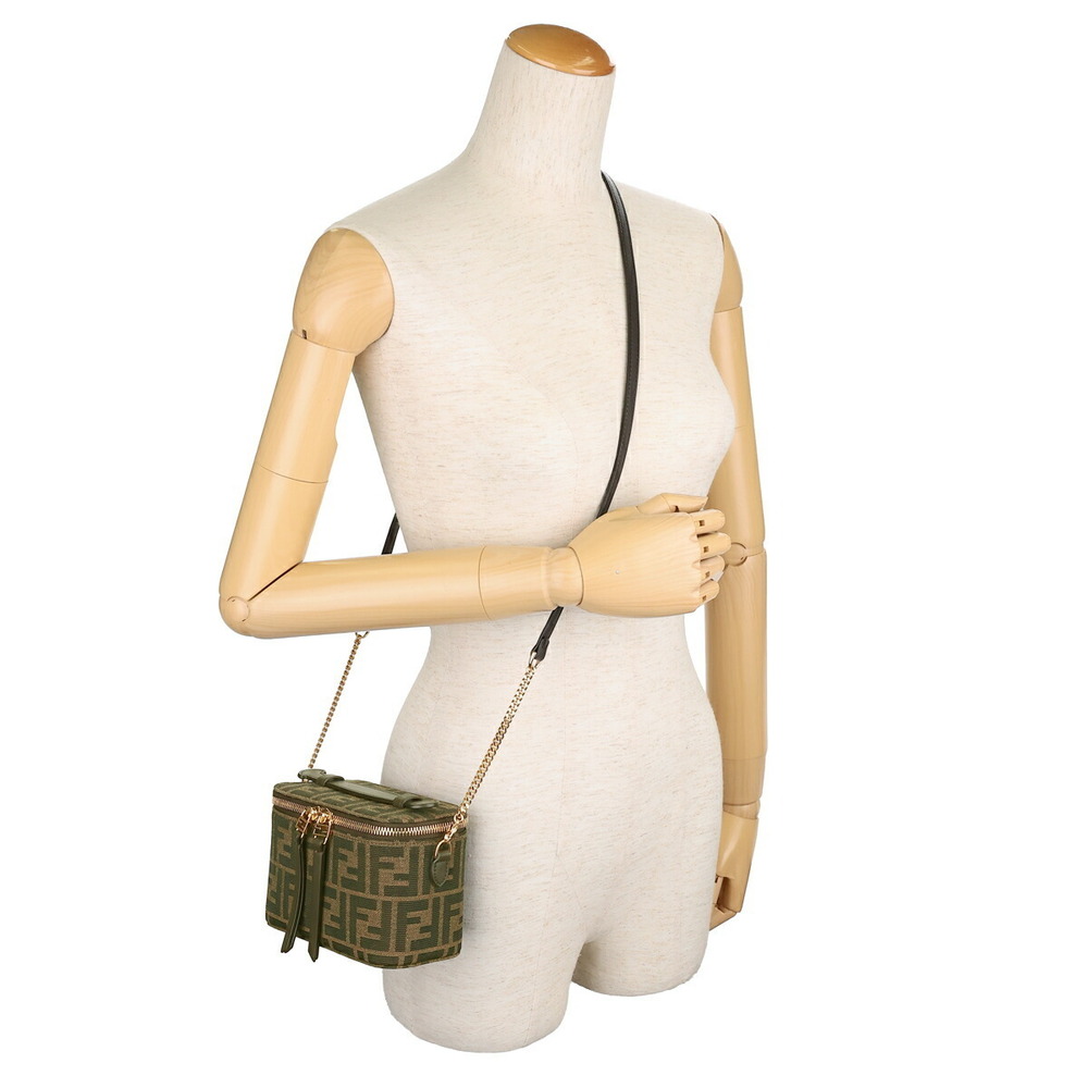 Fendi Shoulder Bag Brown FF Jacquard AF - Picture 6 of 9